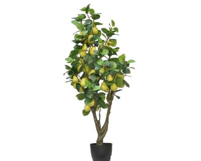 China Minimalist Green Artificial Apple Tree Branches and Leaves Indoor Decor Large Artificial Plastic Fruit Tree Artificial Bonsai Trees for sale