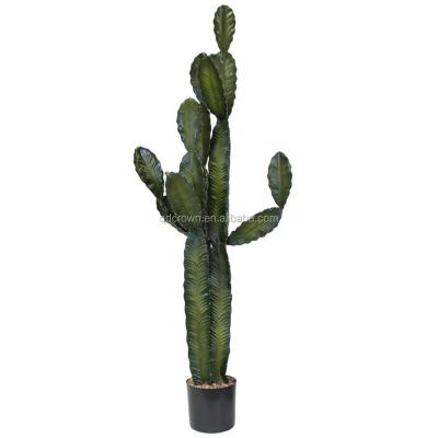 China High Quality Eco-friendly Home Decor Plastic Desert Large Trunk Outdoor Tree Ball Plants Artificial Cactus for sale