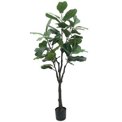 China Minimalist Promotion Artificial Plants Fiddle Hot Selling Artificial Garden Decoration Tree Lyrata Leaf Fig Ficus Amazon Hot Selling for sale