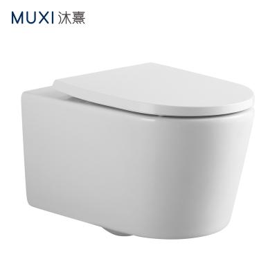 China Double-Flow Wall Hung Toilet With Hidden Concealed Modern White Toilet Bowl Wall Mount Hung Water Closet Ceramic Wall Water Tank for sale