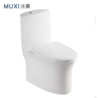 China Hot Sale Rimless One-Piece Rimless Toiletries Rimless WC Pan For Hotel Bathroom Sanitary Toilet Bowl Rimless Toiletries for sale