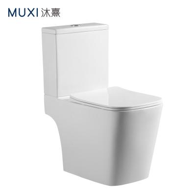 China Economic Chaozhou Ceramic Ware Toilet Double-Flow Toilet Rimless Two-Piece Toilet Floor Wash Down Sanitary for Bathroom for sale