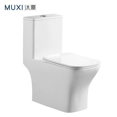 China New Style Double-Flow Double Ware Flush Floor Ceramic Sanitary Washroom One Piece Toilet Bowl For Hotel Bathroom for sale