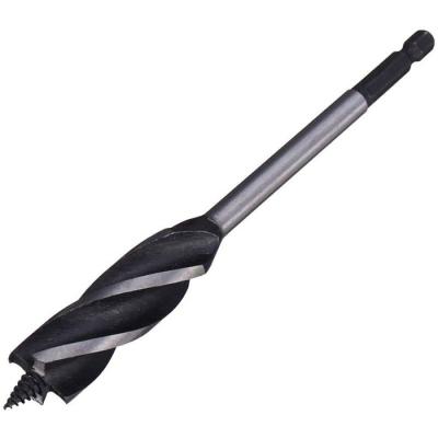 China Wood Drilling OEM 20mm Four Flute Wood Auger Drill Bit 1/4 Quick Change Shank for sale