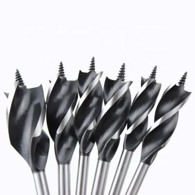 China High Carbon Steel Tri Flute 65# Wood Auger Drillbits Wood Drilling Customized for sale