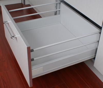 China Modern ultra-high soft closing drawer system with double railings for sale