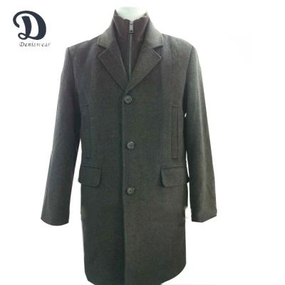 China Men's Breathable Poly Wool Herringbone Coat for sale