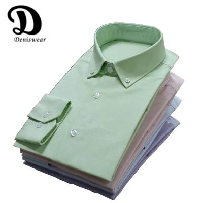 China Anti-pilling Anti-pilling Shirts Men's Simple Colorful Collar For Casual Oxford Shirt Button Down for sale