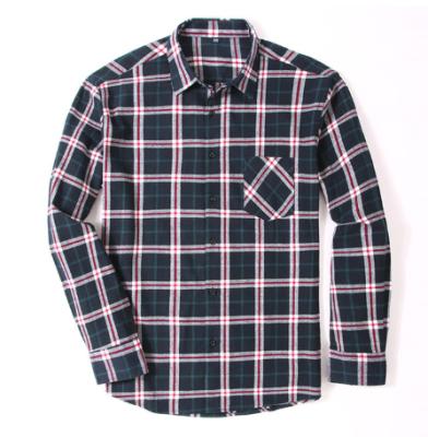 China Soft Cotton Plaid Flannel Men Anti Pilling Long Sleeve Casual 100% Long Sleeve Relieve Slim Fit Styles Plus Size Shirt for sale