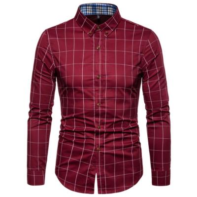 China Classic Men's Plaid Shirt Anti-Pilling Check Shirts Long Sleeve Brushed Cotton Flannel Shirts for sale