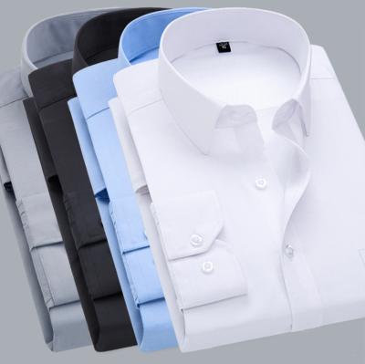 China Wholesale Anti-Pilling Anti-Pilling Cotton Men's Long Sleeve Office White Dress Shirts for sale