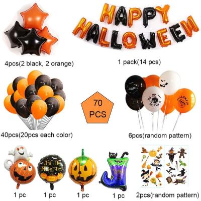 China Halloween Party Decorations Orange Party Decorations and Black Pumpkin Boot Set Balloons Happy Halloween Mylar Balloons for Halloween Party Deco for sale