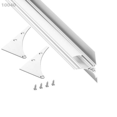 China Decorations 100*40 mm gypsum ceiling wall aluminium led profile with stripe for sale