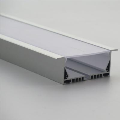 China Decorations 9032 Extruded Recessed Aluminum Led Profile Extrusion For Led Strip Flexible Strip Bar for sale