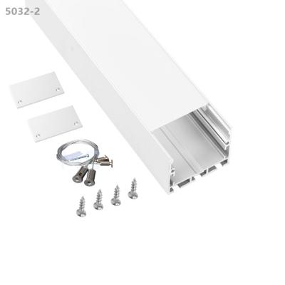 China Office/cabinet/furniture/supermarket 1000*50*32mm ceiling u profiles wall mounted recessed aluminum channel for 2 lines flexible led strips for sale