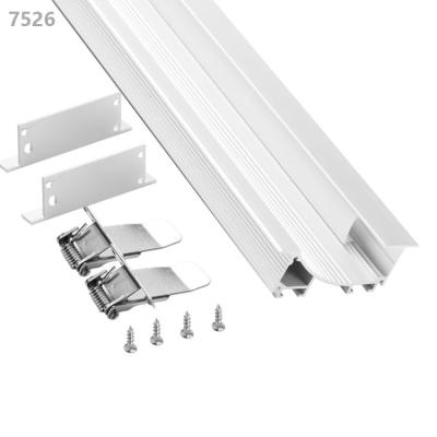 China Decorations recessed led bracket aluminum profile with lips wings for flexible led strip light, recessed aluprofile channel for sale