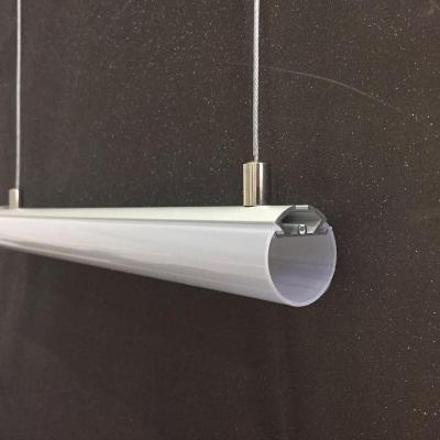 China Lightness Round Led Aluminum Profile For Suspend Led Strip Light Round Led Extrusion For Outdoor Mounting Led Linear for sale