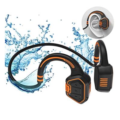 China Osteoconductivity Swimming IP68 Waterproof Wireless Function 16GB TF Card Built-in MP3 Bone Conduction Headphones for sale