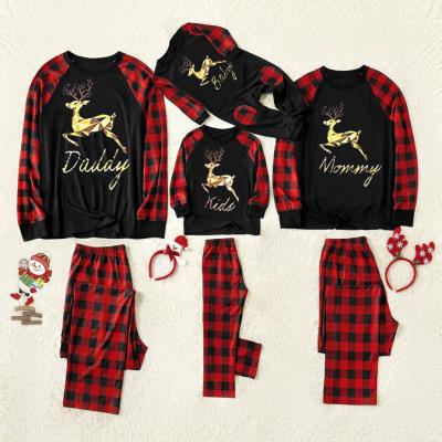 China 2021 New Arrivals Cotton QUICK DRY Elk Printed Outfit Christmas Matching Pajamas For Family for sale