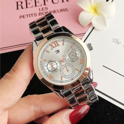 China Luxury Gold Quartz Wristwatches Women's Watches Stainless Steel Stopwatch Fashion Brand Silver Rose Gold for sale