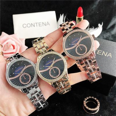 China Small Three Needle Women Watches Luxury Wristwatches Diamond Ladys Fashion Dress Watches Brand Quartz Reloj for sale