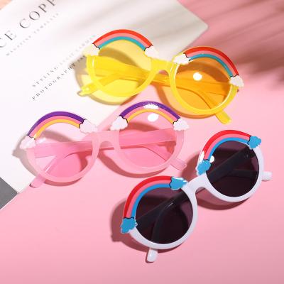 China 2021 Fashion Sunglasses Rainbow Cartoon Children's Sunglasses Kids Sunglasses Shade Korean Baby Sun Glass Girls for sale