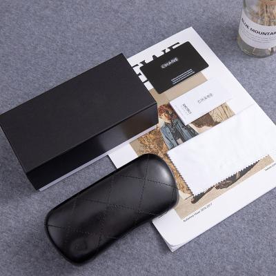 China Fashional Glasses Case Wholesale High Quality Luxury Brand Logo Sunglasses Case Packaging Cardboard Black Boxes for sale