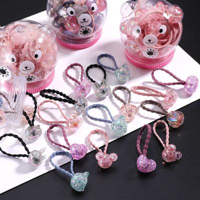 China Comfortable New Children's Ice Split Pearl Hair Rope Cartoon Hair Tie Mini Cute Baby Hair Tie Headdress Wholesale for sale