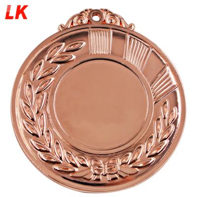 China Europe Medals Copper 3rd Place Running Sport Sublimation Blanks Blank Medal With Neck Ribbon Award for sale