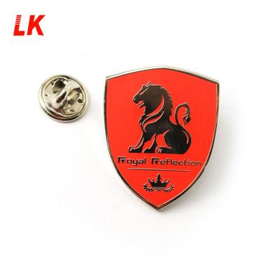 China Europe/America Factory Custom Horse Shaped Lapel Pin Hard Enamel Metal Men Suit Pin Lapel Pin for sale