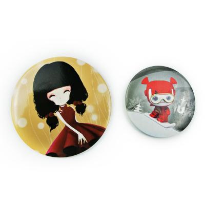 China wholesale cheap custom cartoon character heart tin 3D metal cat simple button badge with safety pin for sale