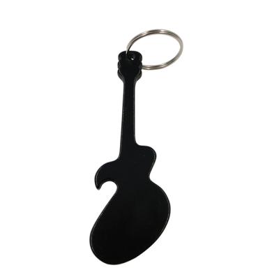 China High Quality Special Design Metal Shape Zinc Alloy Guitar Beer Bottle Funny Customized Main Chain Opener Viable for sale