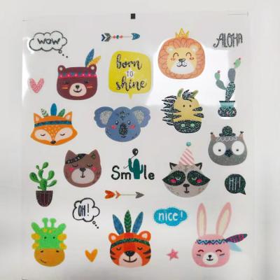 China Christmas Waterproof Custom Adhesive Transparent Cute Series Cute Series Cartoon Vinyl Foil Sticker Sale Decorative Label Sticker for sale