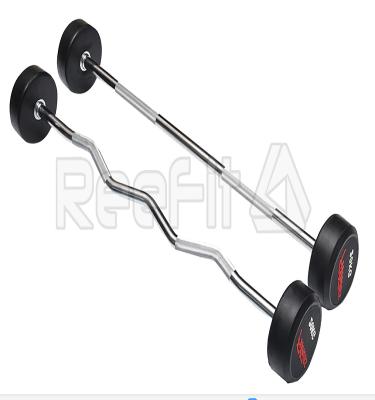 China 2020 Hot Selling Eco-friendly Fitness Life Equipment Rubber Coated Gym Barbell for sale