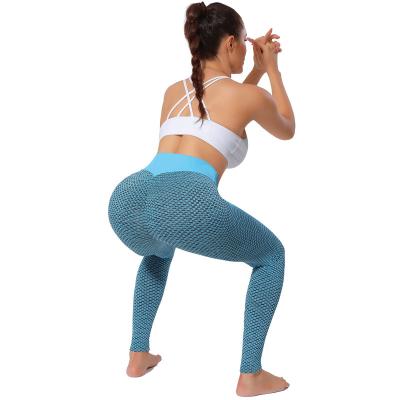 China Breathable Ladies Stretch Sport Tights Jogging Gym Wear Compression Sports Gaiters Waist High Butt Yoga Lifting Pants Push Up Women for sale