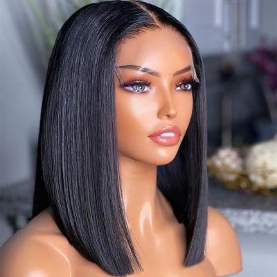 China BoB Human Hair Human Hair Glueless Wigs Luxury Double Drawn Indian Hair Virgin Hair Wigs For Black Women for sale