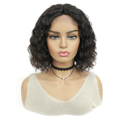 China Body Wave Kemy Short Bob Kinky Curly Human Hair Wig With Lace Closure 8