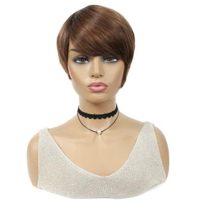 China Silky Straight Wave 10a Grade 100% Natural Brazilian Hair Wig Straight No Lace Front Hair Manufacturer Wig Wholesale Cheap Human Hair Wigs for sale