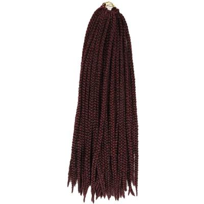 China Luxury box braids synthetic crochet braiding hair extension 24inch for women wholesale cheap and easy install by individual braid for sale