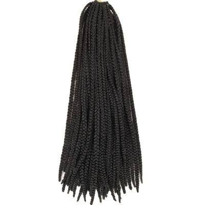 China Luxury Box Braids Synthetic Crochet Black Braiding Hair Extension 24inch For Women Wholesale Cheap And Easy Install By Individual Br for sale