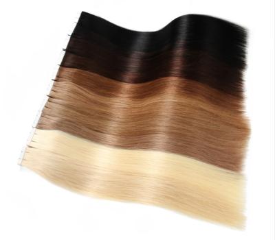 China Wholesale Luxury European Balayage USA Tape In Hair Extensions 100 Raw Hair Highlight Invisible Natural Hairline Tape for sale