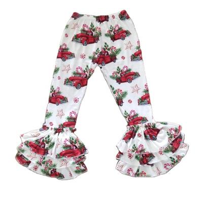 China Wholesale Milk Silk Boutique Girls Clothing Christmas Pants Prints Leg Warmers Babies Christmas Tree Candy Carriage for sale