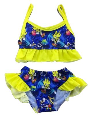 China Polyester/cotton RTS fashionable clothing swimsuit baby's cartoon printing baby boutique wholesale clothes for sale