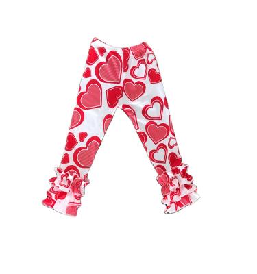 China Polyester/Love Wholesale Cotton Candy Cotton Children's Wear Long Pants Polyester/Love Pants Casual Valentine's Day for sale