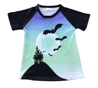 China Boutique children's clothing wholesales clothing baseball red casual printing short sleeve t-shirt Halloween for sale