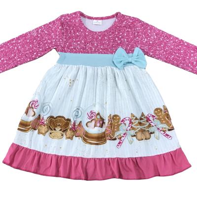 China Cute Lolita Style New Style Baby Autumn Dress Fashion Wear Cotton Skirt With Bow Wear Sweet Style for sale