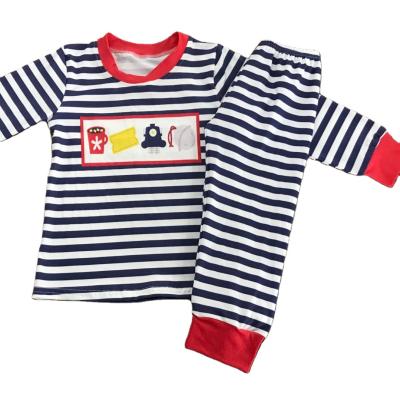 China Polyester/Cotton Baby Boys Autumn Cartoon Clothing Sets Kids Boy Sets Fashion Striped Long Sleeve Sets for sale