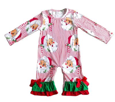 China Baby Pure Santa Claus Jumpsuits Pumpkin Romper Clothes Cotton Christmas Kids Clothes For Baby One Piece Romper for sale