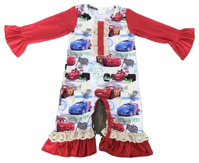 China 2021 sheer cotton kids clothing baby cartoon car romper clothes for baby one-piece romper for sale