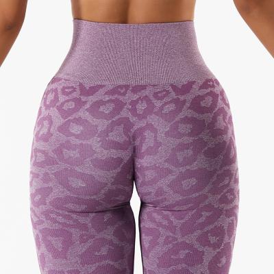 China Breathable High Waisted Four Way Compression Stretch Push Up Bums Pattern Booty Women Seamless Yoga Leggings for sale